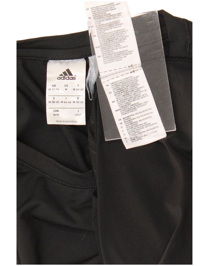 ADIDAS Dame Climalite T-Shirt Top UK 12/14 Medium Sort Polyester