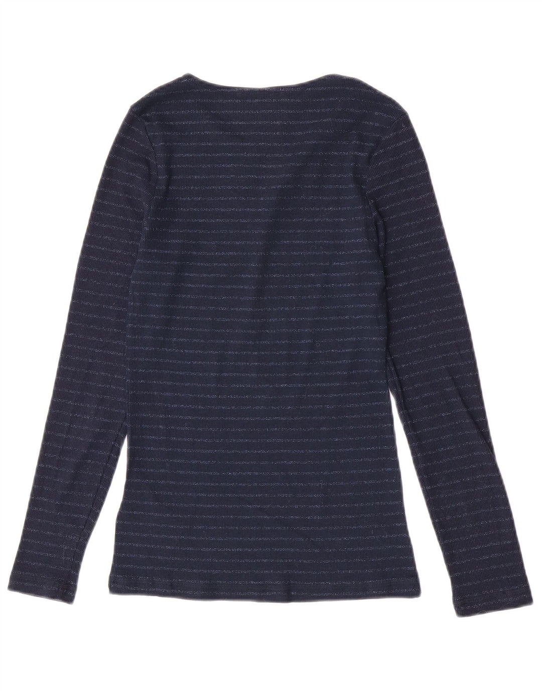 Marks & Spencer Dame Top Langærmet UK 8 Small Navy Blue Striped