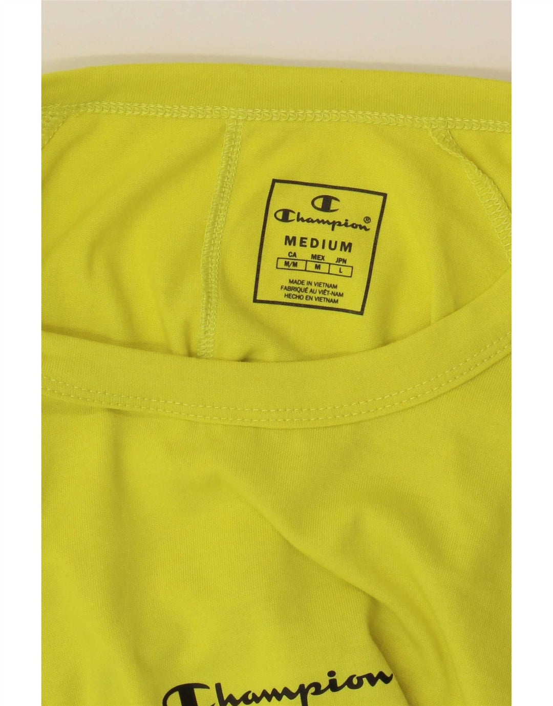Champion Herre T-Shirt Top Medium Grøn Colourblock