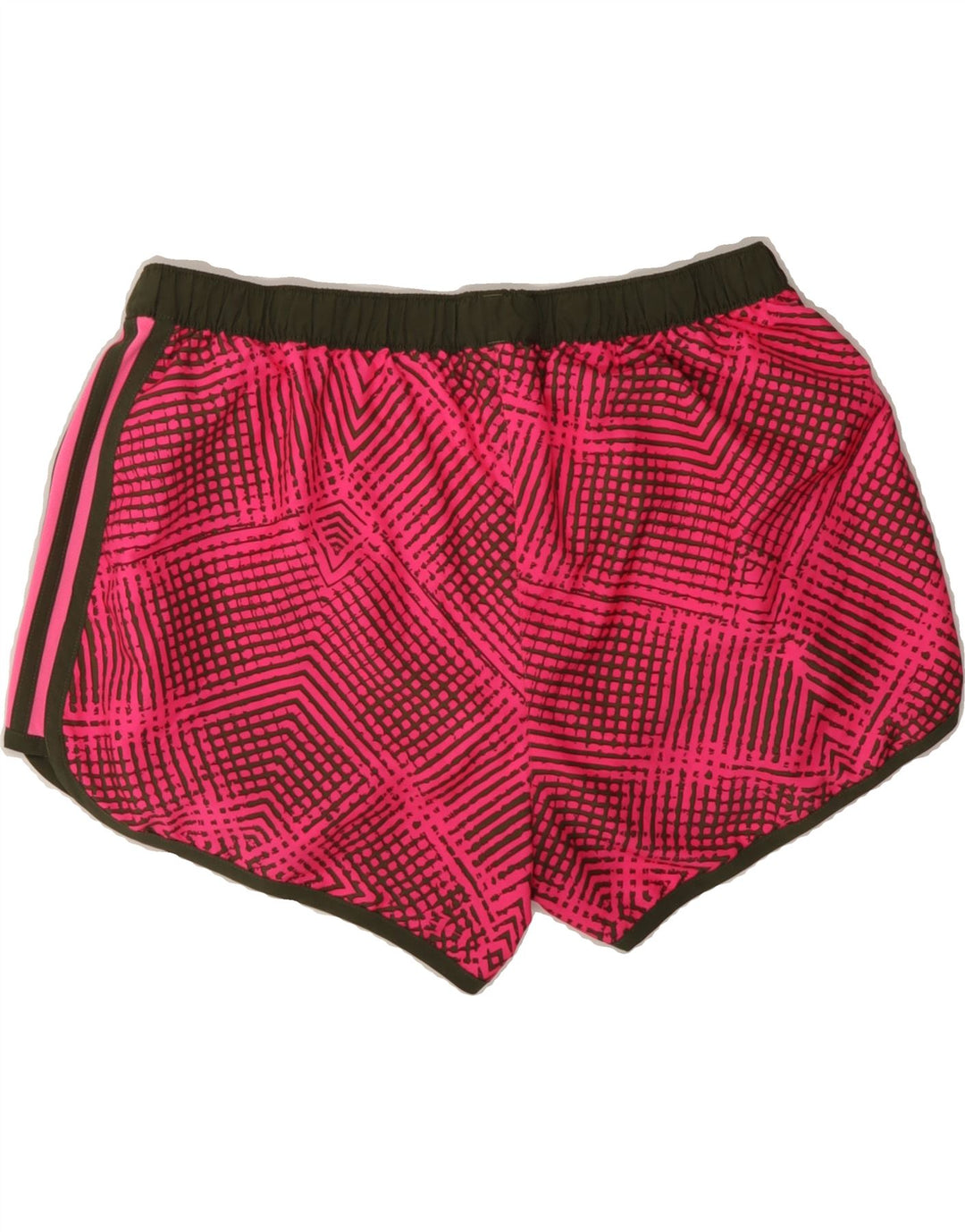 ADIDAS Womens Climalite Sport Shorts UK 12/14 Medium  Pink Check Polyester Vintage Adidas and Second-Hand Adidas from Messina Hembry 