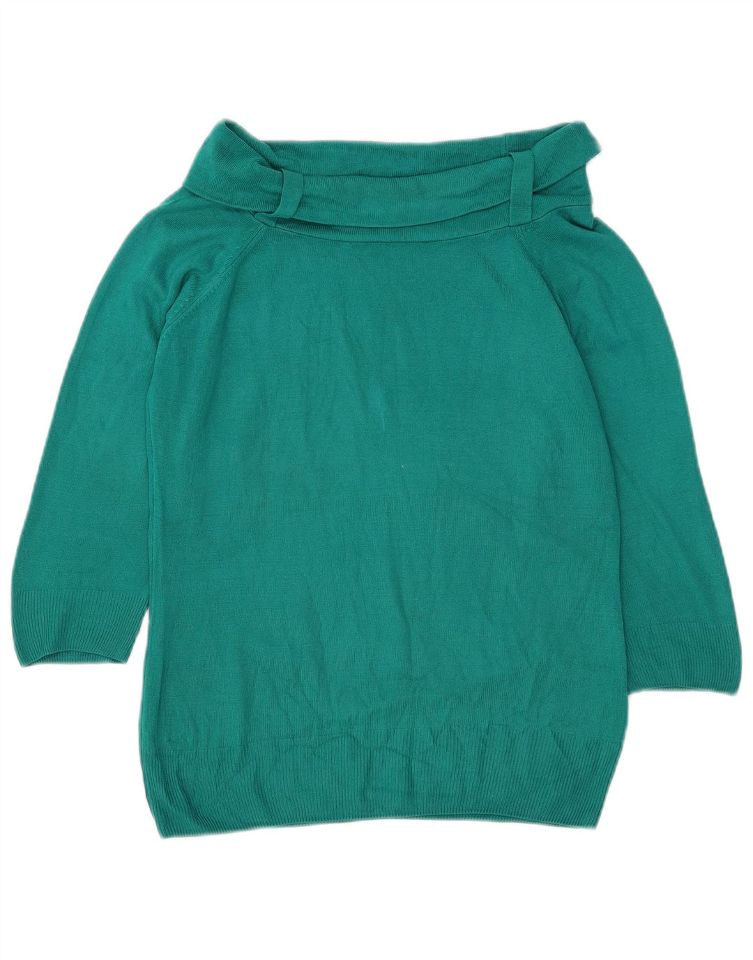 Marks & Spencer Dame Rullehals sweater UK 14 Medium Green