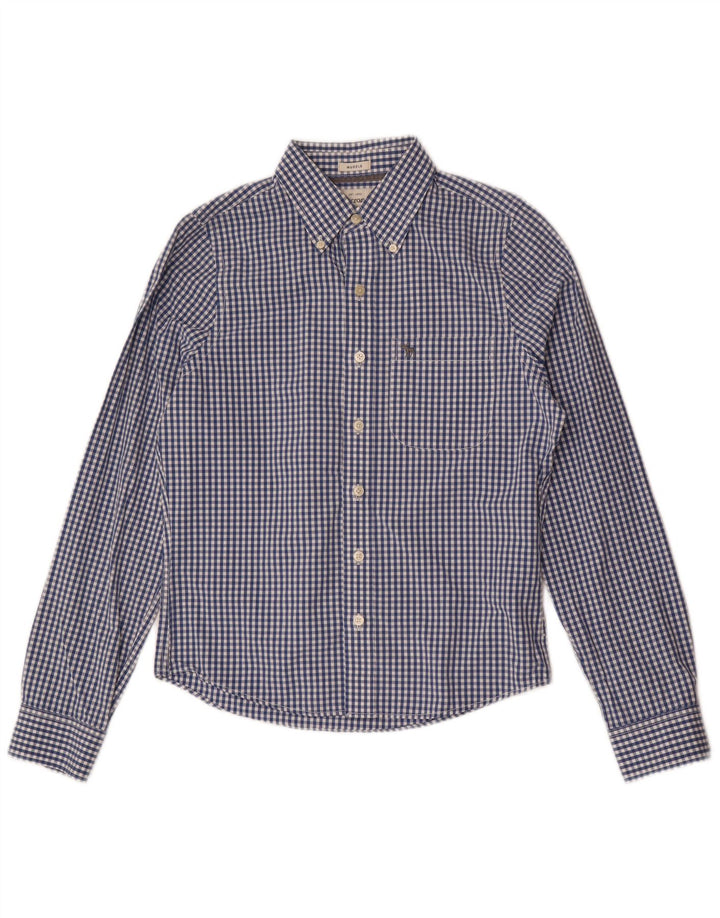 Abercrombie & Fitch Herre Muscle Shirt Small Blue Gingham