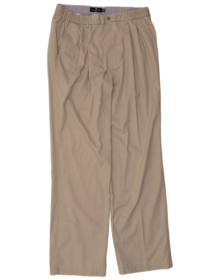 Marks & Spencer Herre Blue Harbor Pegged Chino Bukser W36 L33 Beige