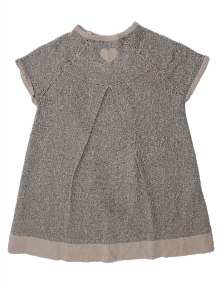 TWIN-SET Girls Tunic Top 9-10 Years Grey Cotton Vintage Twin-Set and Second-Hand Twin-Set from Messina Hembry 