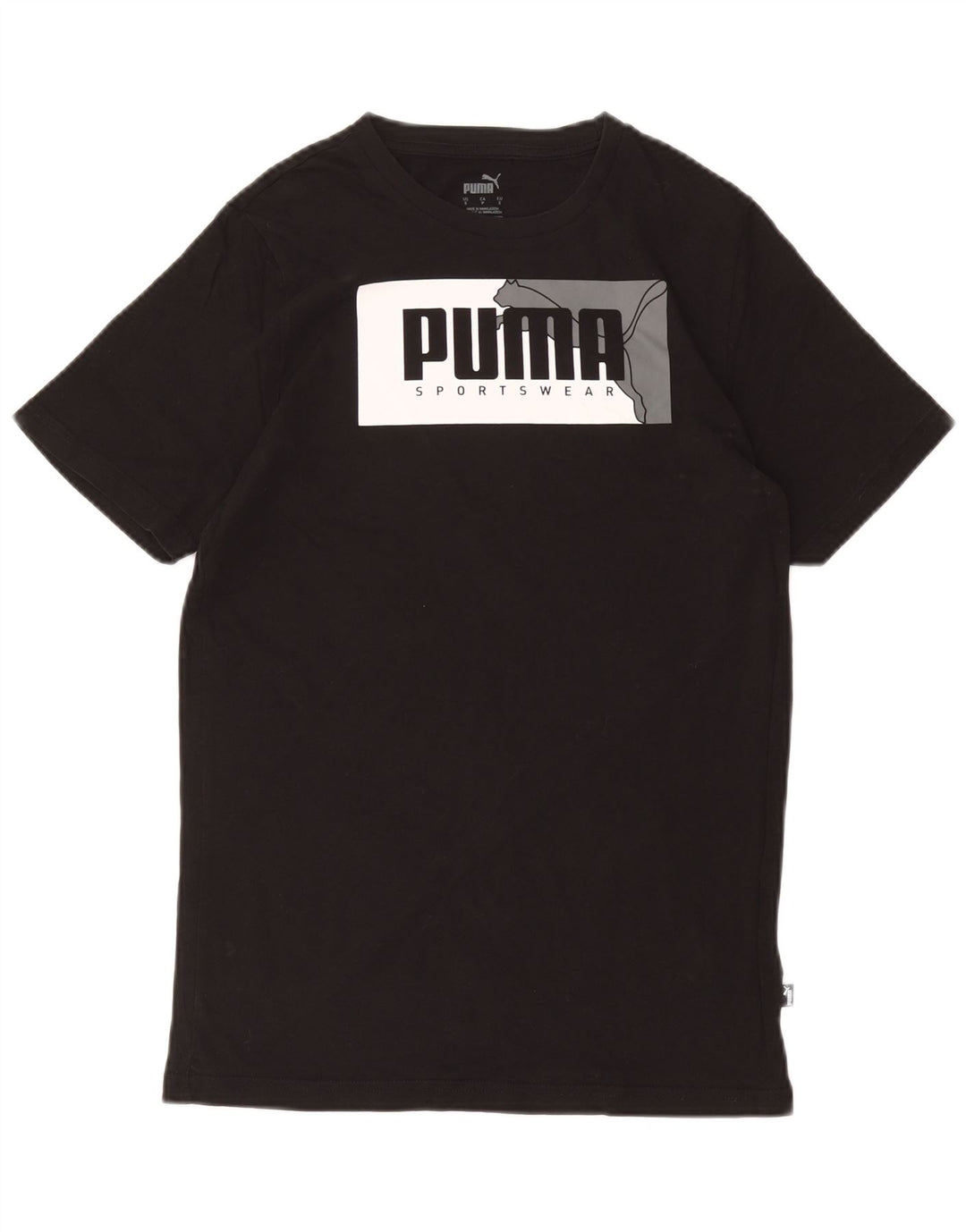 PUMA Herre grafisk T-shirt top lille sort bomuld