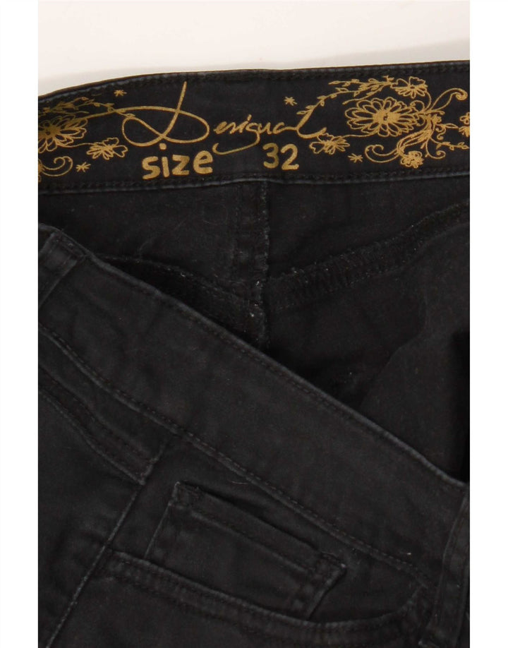 Desigual Dame Skinny Jeans W32 L32 Sort Houndstooth