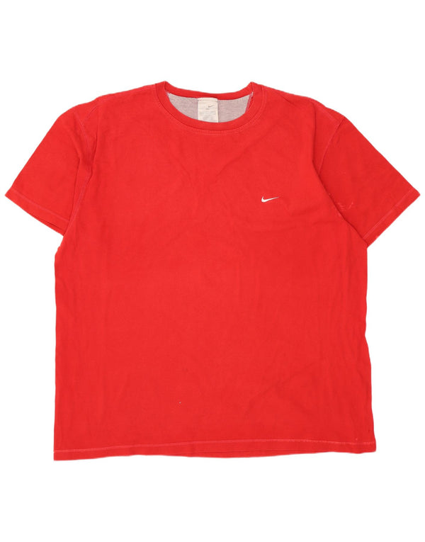 Nike T-shirt top til mænd UK 47/48 2XL rød bomuld