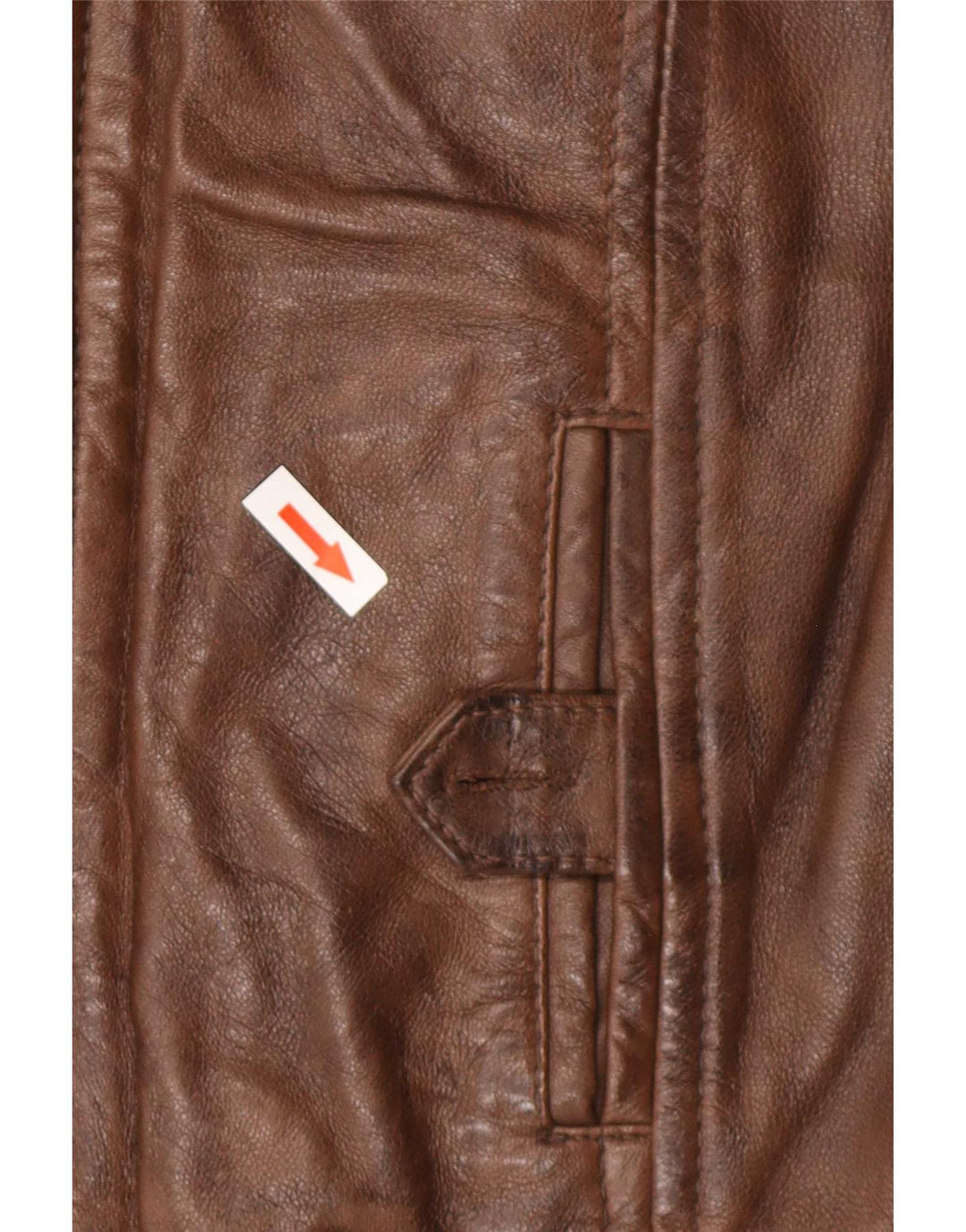 Massimo Dutti Military Læderjakke til kvinder UK 14 Medium Brun