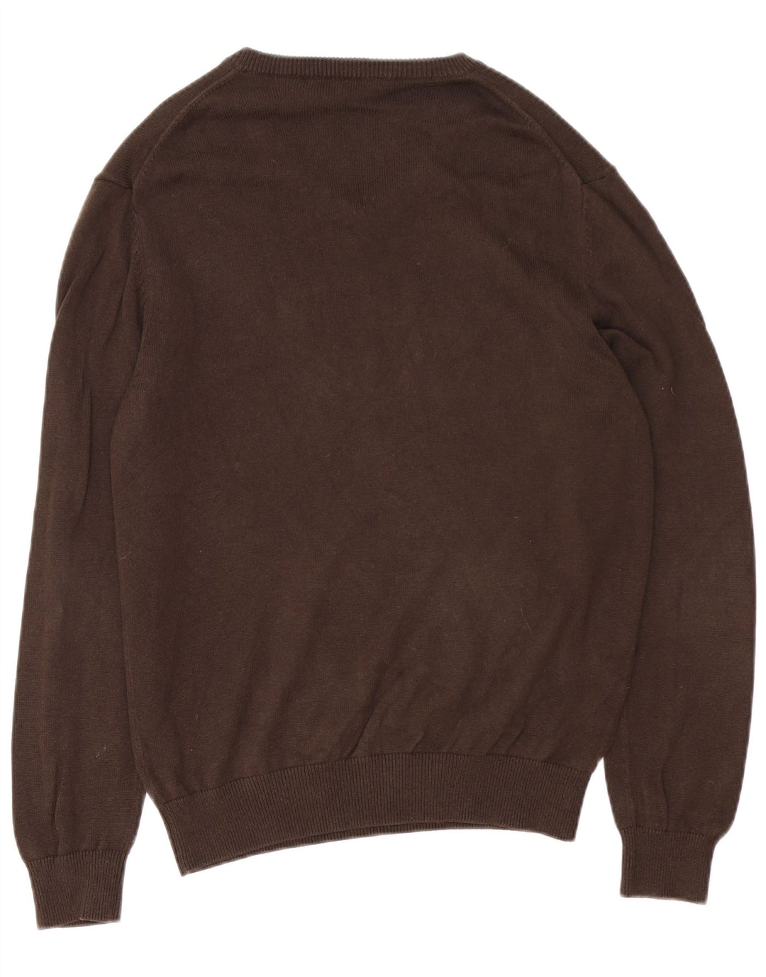 Besætningstøj Herre V-hals sweater Medium brun bomuld