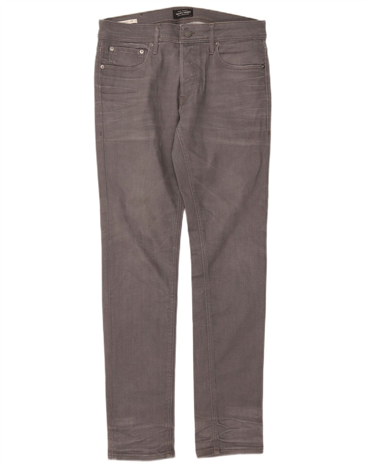 Jack & Jones Herre Tim Slim Jeans W31 L32 Grå Bomuld