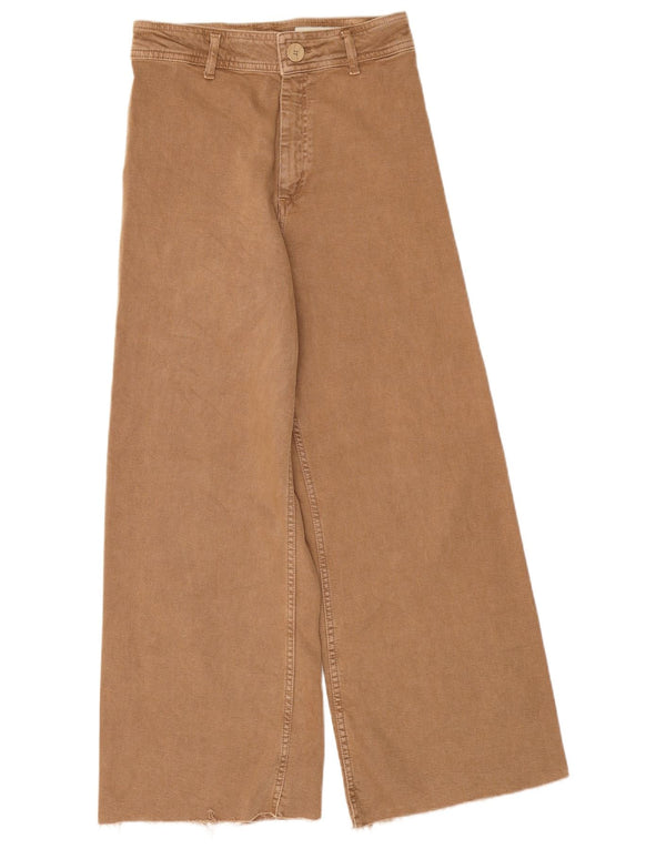 Zara Womens The Marine High Rise Straight Jeans EU 38 Small W28 L27 Brun