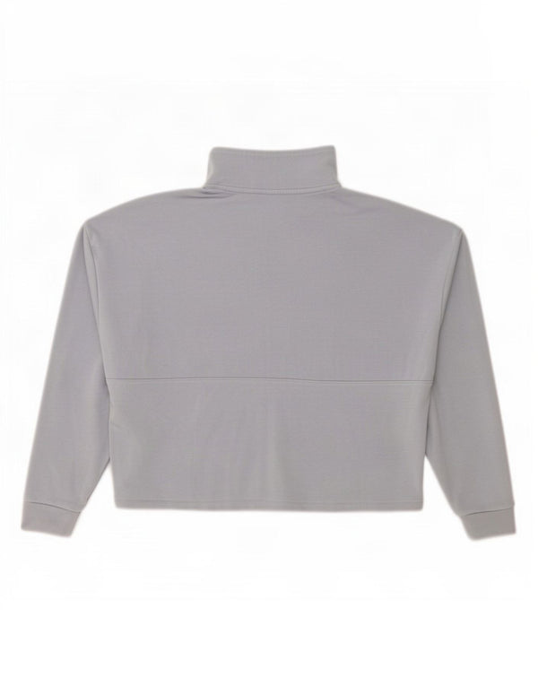 Under Armour Womens Oversized Zip Neck Sweatshirt Jumper UK 10 Small Grey