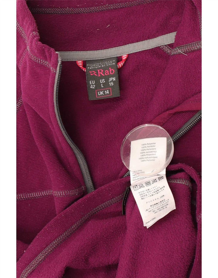 Rab træningsdragt topjakke til kvinder UK 14 Stor rødbrun polyester