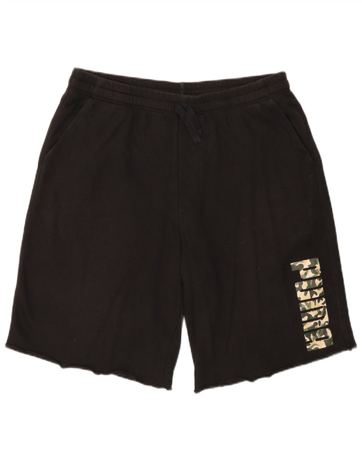 Puma Herre grafiske sportsshorts store sorte bomuld