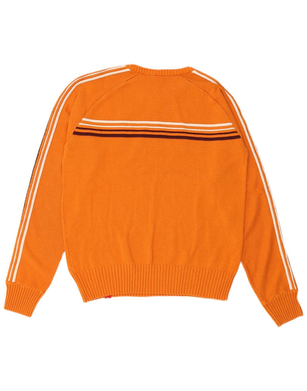 S.Oliver Dame Boat Neck sweater UK 18 XL Orange Stribet Bomuld