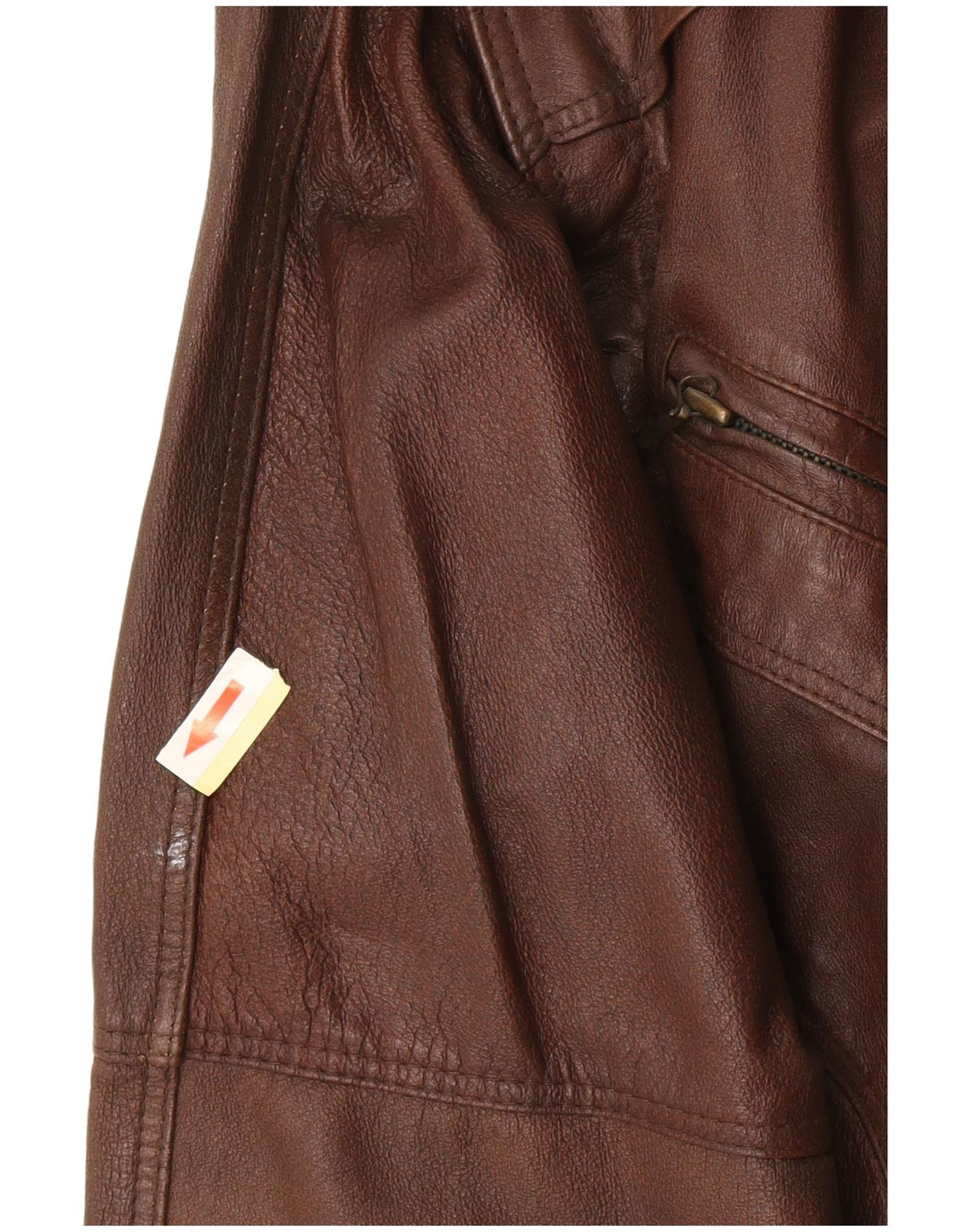 Vintage Herre Læderjakke UK 38 Medium Brun Læder Retro