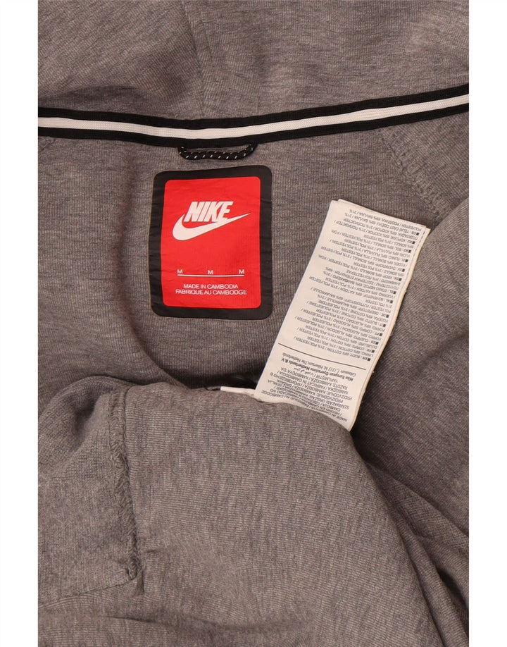Nike hættetrøje med lynlås til kvinder UK 14 mellemgrå bomuld