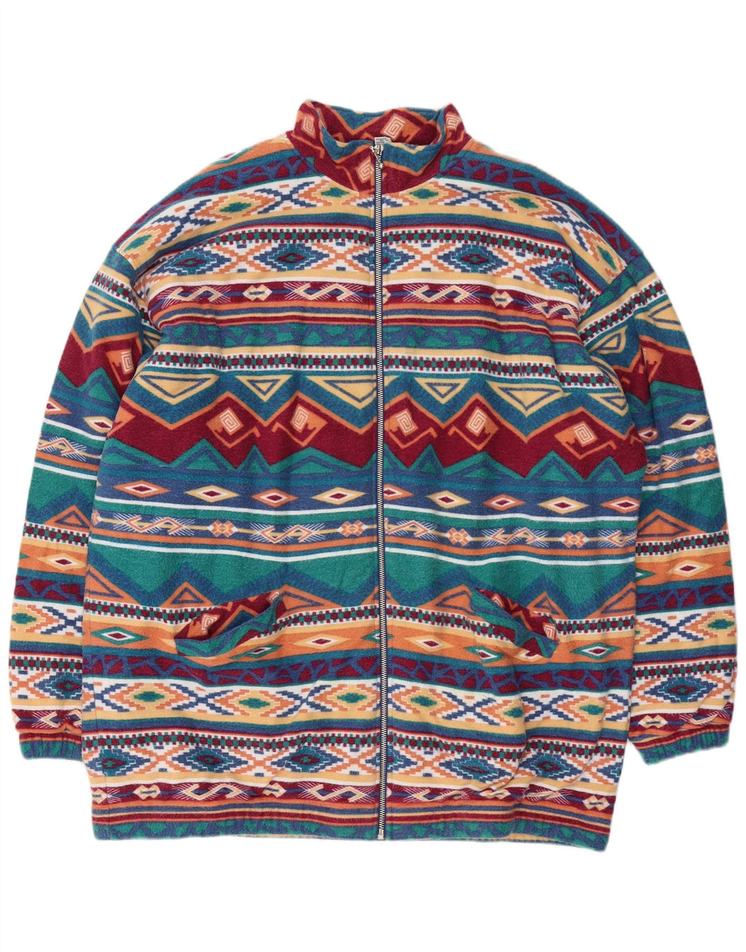 Trigema Fleecejakke til mænd UK 42 XL Flerfarvet geometrisk polyester