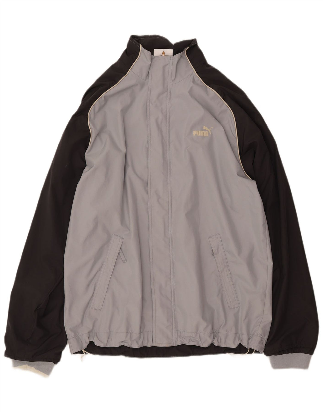 PUMA Træningsdragt til mænd, topjakke, stor grå farveblok