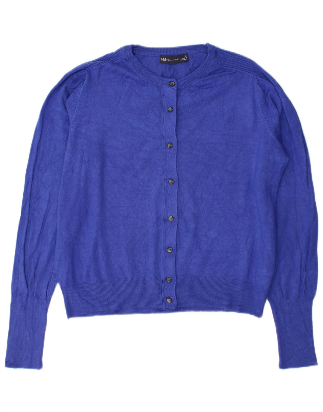Marks & Spencer Dame Cardigan Sweater UK 12 Medium Blue Viscose
