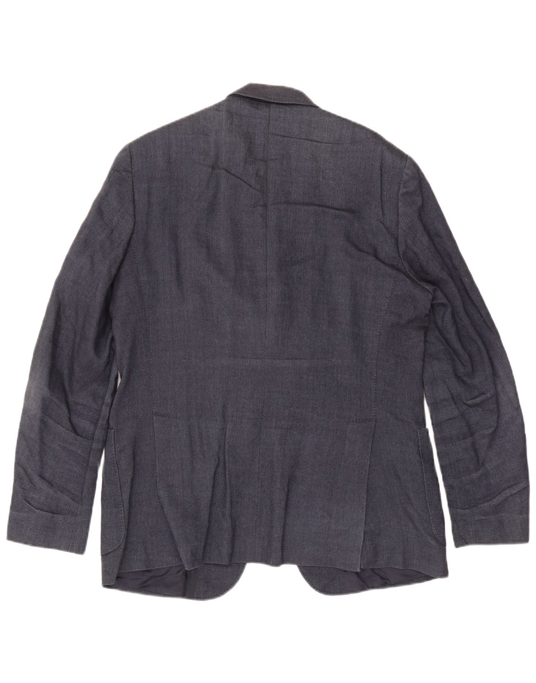 MASSIMO DUTTI Herre 3-knaps blazerjakke EU 54 XL Marineblå Uld