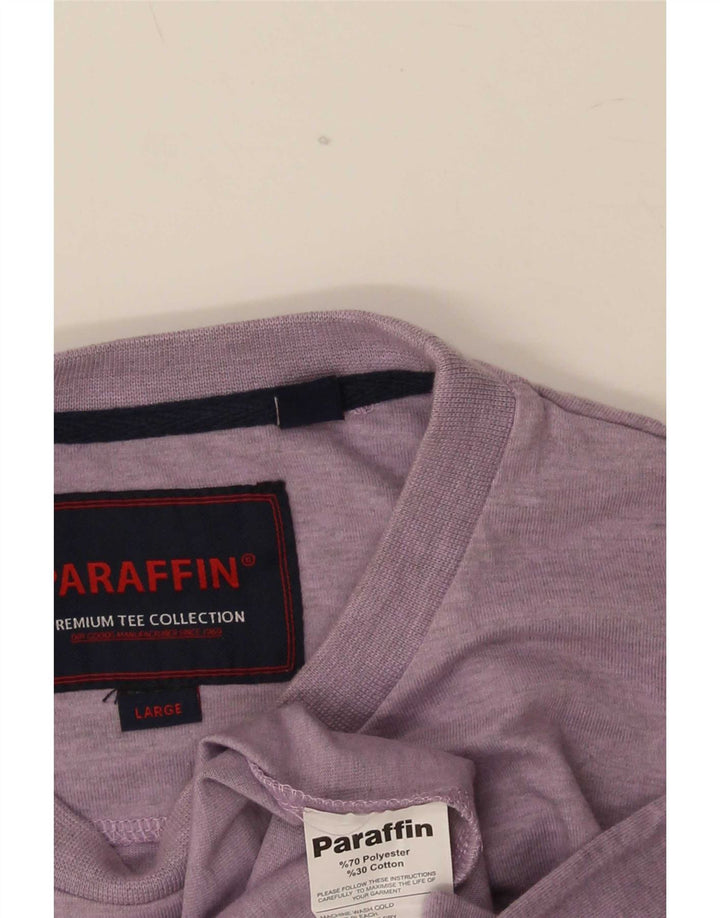 Paraffin Herre T-Shirt Top Stor Lilla Polyester