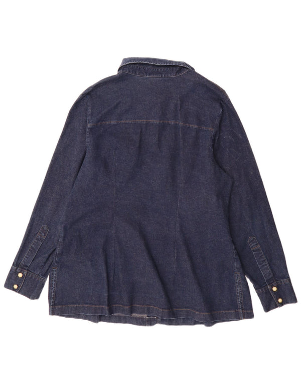 Levi's Dame Denim Shirt UK 18 XL Marineblå Bomuld
