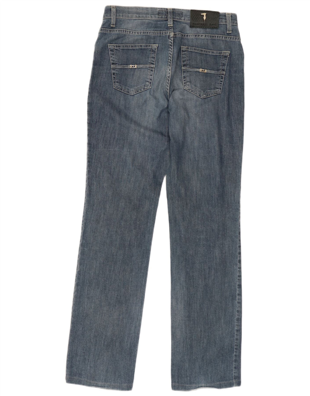 TRUSSARDI lige jeans til kvinder W26 L30 blå bomuld