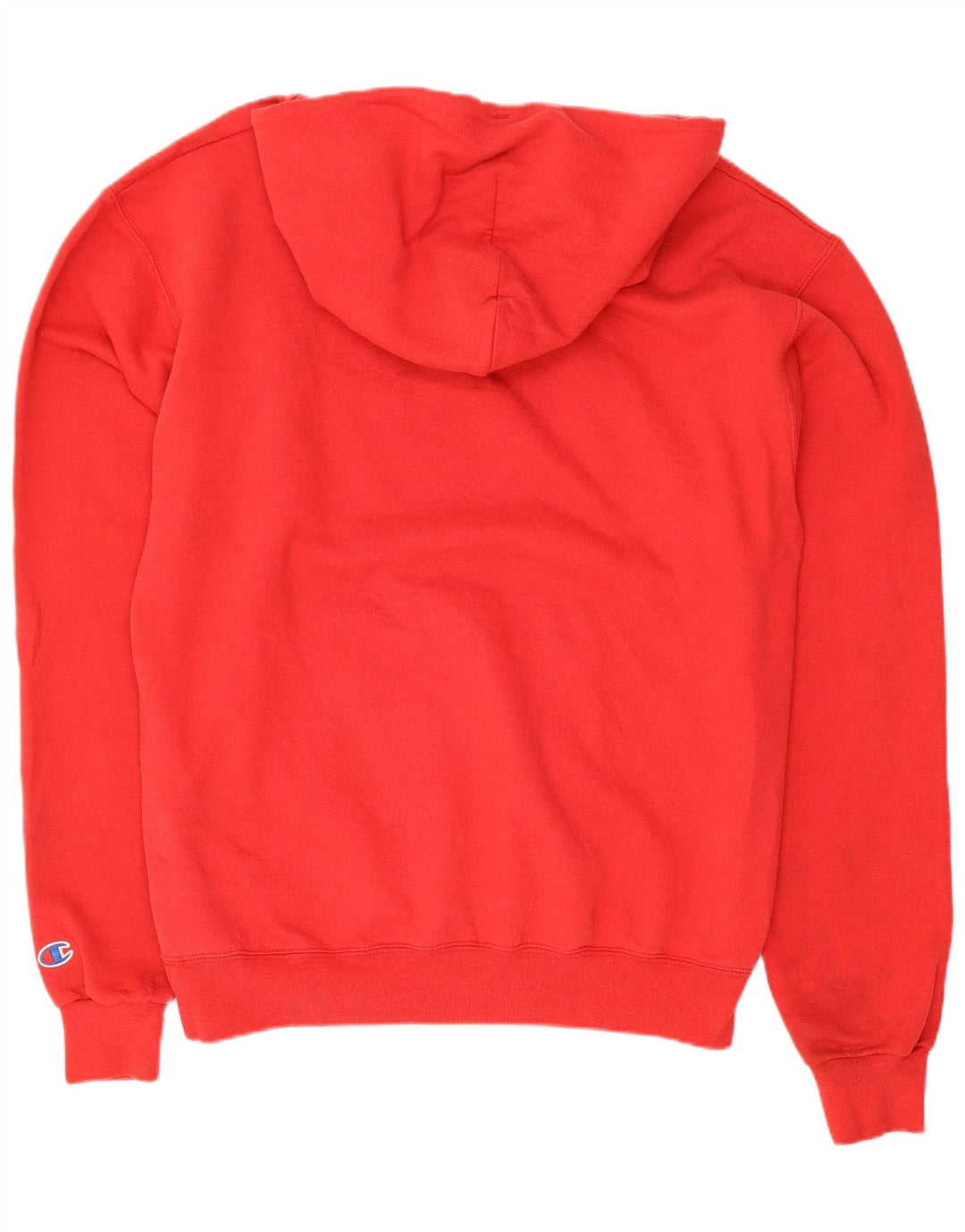 Champion Herre Wisconsin Grafisk Hoodie Jumper Medium Rød Bomuld