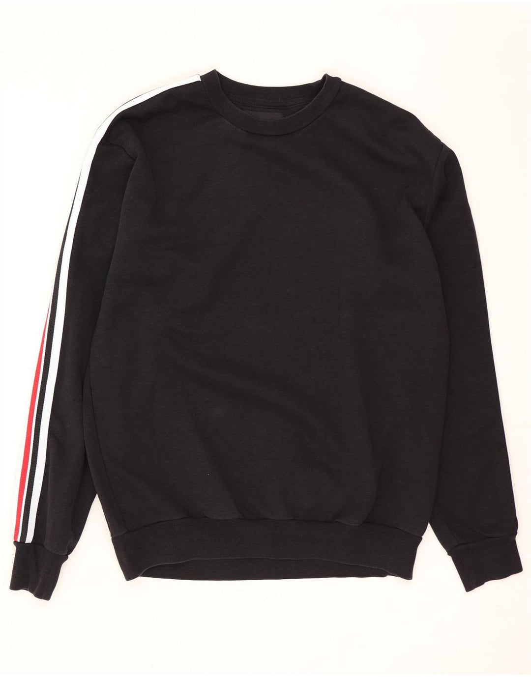 Zara Herre Sweatshirt Jumper Stor sort stribet bomuld
