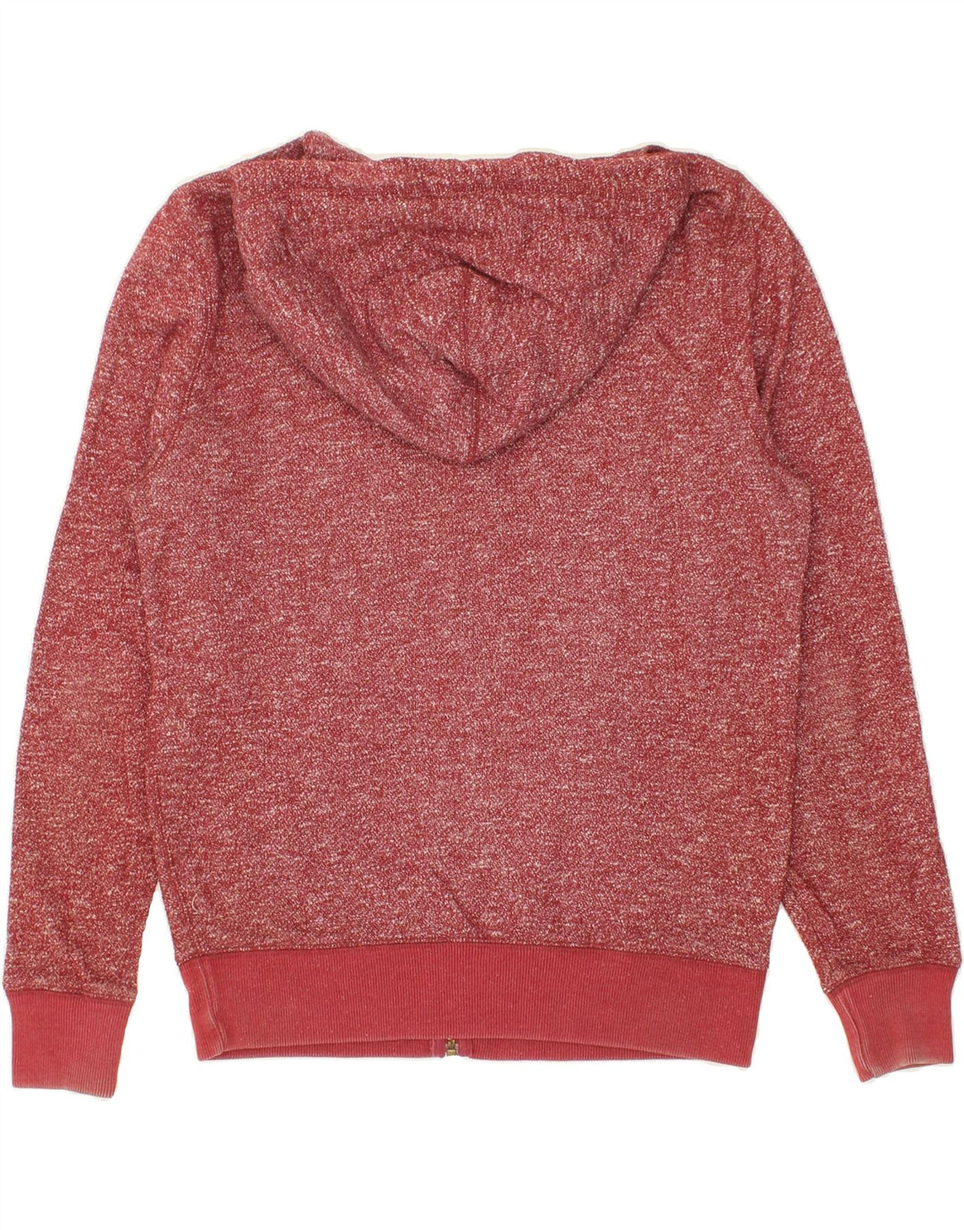 JACK WILLS Mens Zip Hoodie Sweater Small Red Flecked Cotton Vintage Jack Wills and Second-Hand Jack Wills from Messina Hembry 