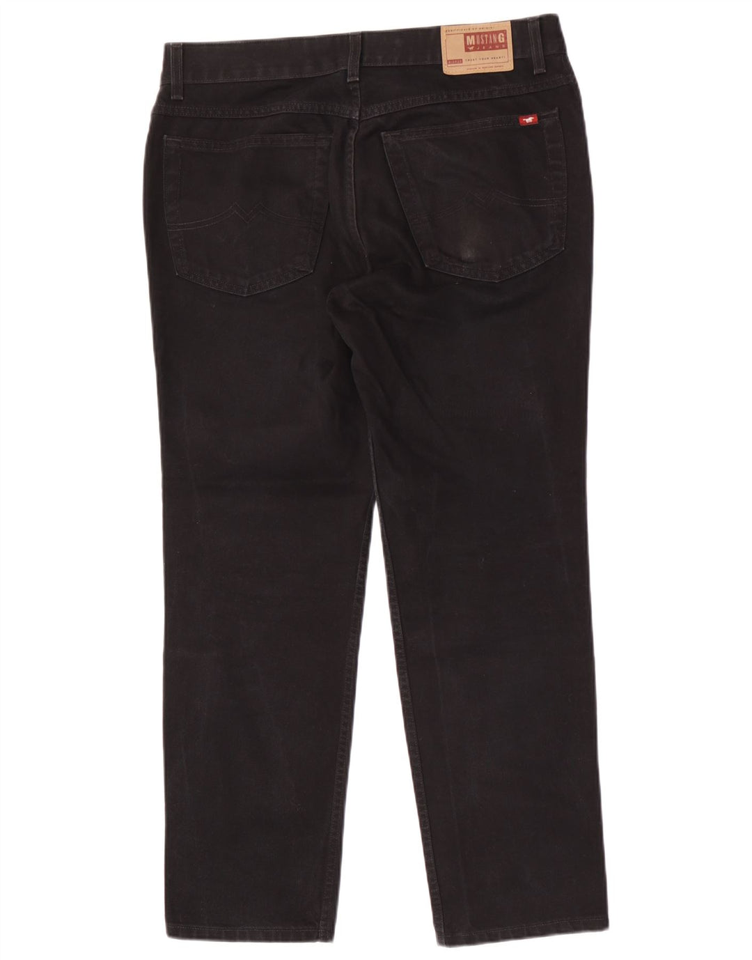 Mustang Straight Jeans til mænd W36 L30 Sort bomuld