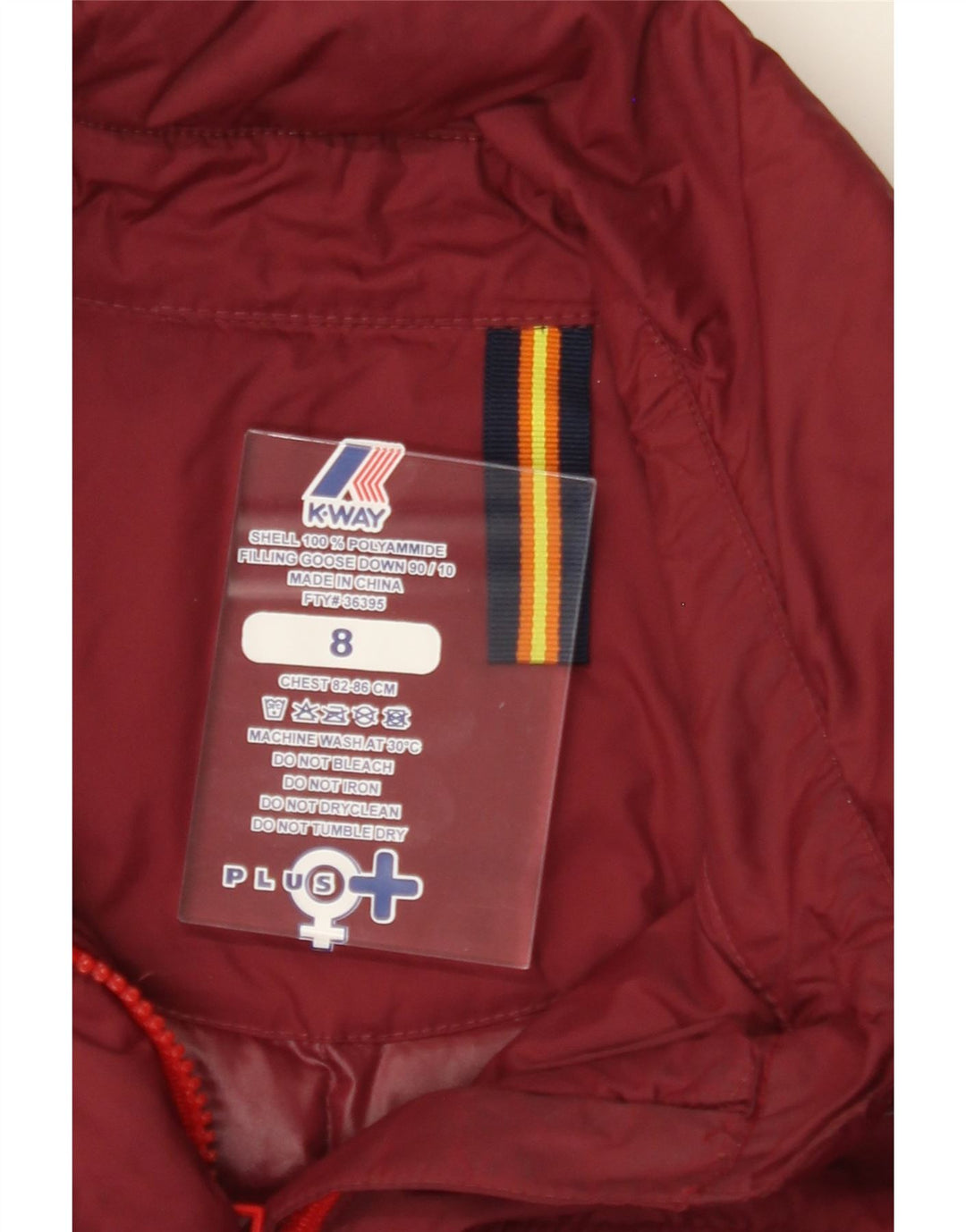 K-WAY Womens Padded Jacket UK 8 Small Burgundy Polyamide Vintage K-Way and Second-Hand K-Way from Messina Hembry 