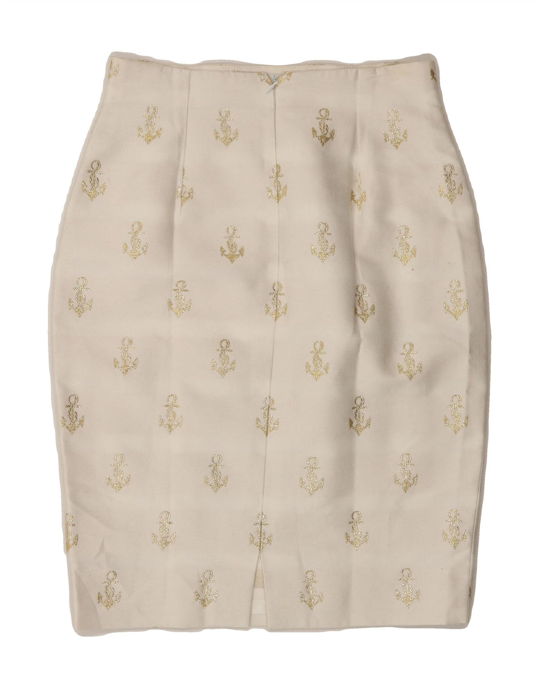 VERA DA POZZO Womens Abstract Pattern Pencil Skirt IT 42 Medium W28 White Vintage Vera da Pozzo and Second-Hand Vera da Pozzo from Messina Hembry 