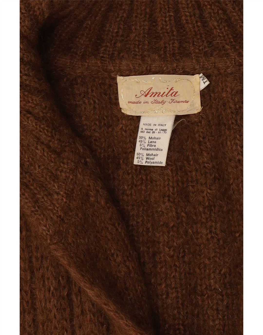 Vintage Dame Oversized Longline Cardigan Sweater UK 14 Medium Brown Modal