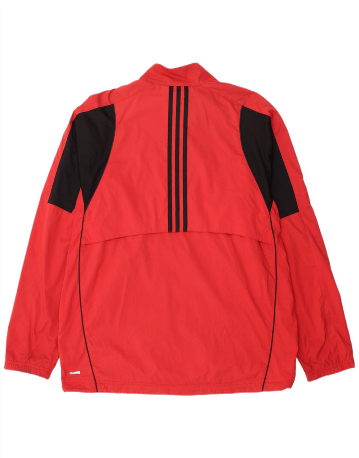 Adidas Herre Clima Proof Regnjakke UK 42 XL Rød Colourblock Polyester