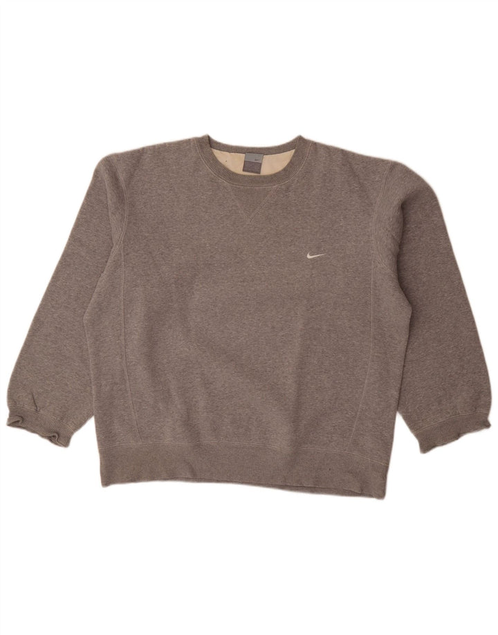 Nike Sweatshirt-trøje til mænd UK 42/44 Large Grå Flecked