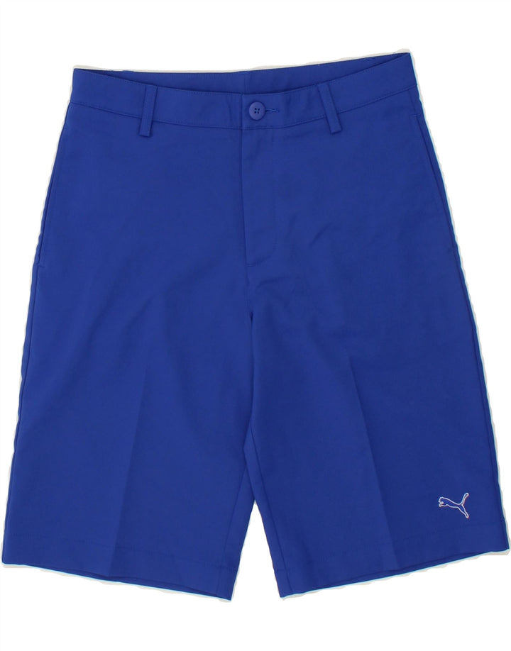 PUMA Boys Chino Shorts 11-12 Years Large W28  Blue Polyester Vintage Puma and Second-Hand Puma from Messina Hembry 