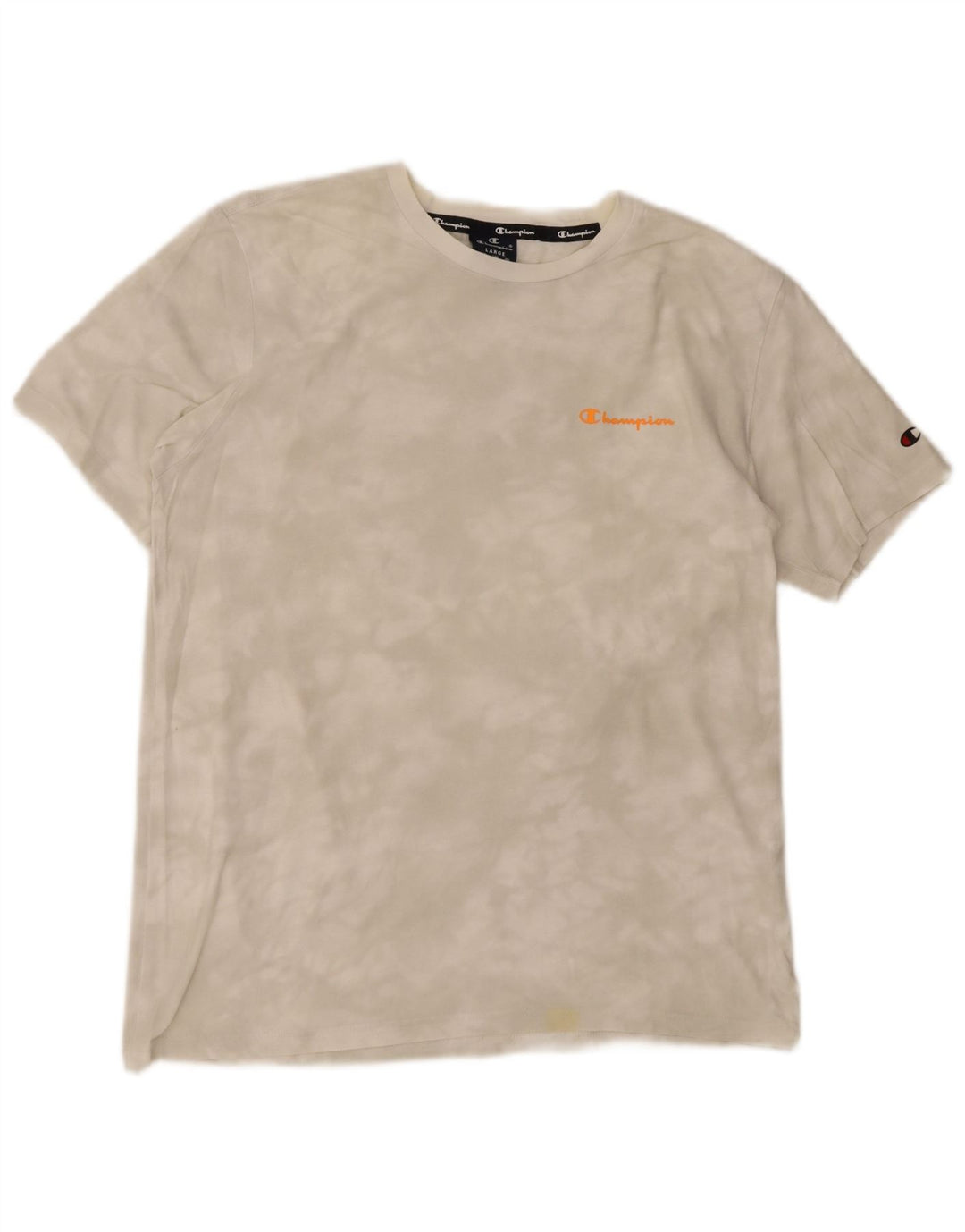 Champion Herre T-Shirt Top Stor Hvid Tie Dye Bomuld