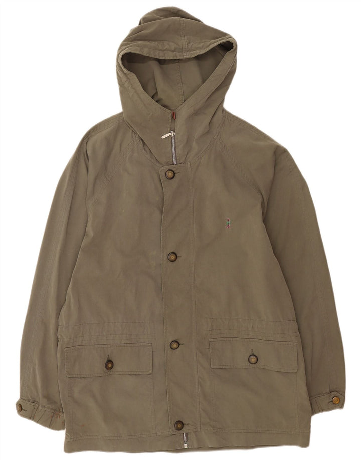 Belfe Herre Hooded Parka Jacket IT 52 XL Khaki Bomuld