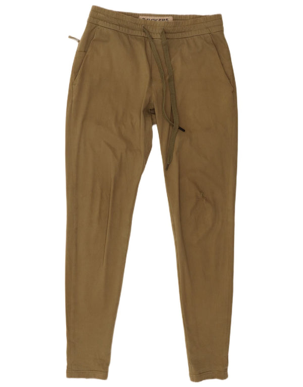 Dockers Herre Flex Skinny Chino Bukser Små W29 L31 Khaki Bomuld