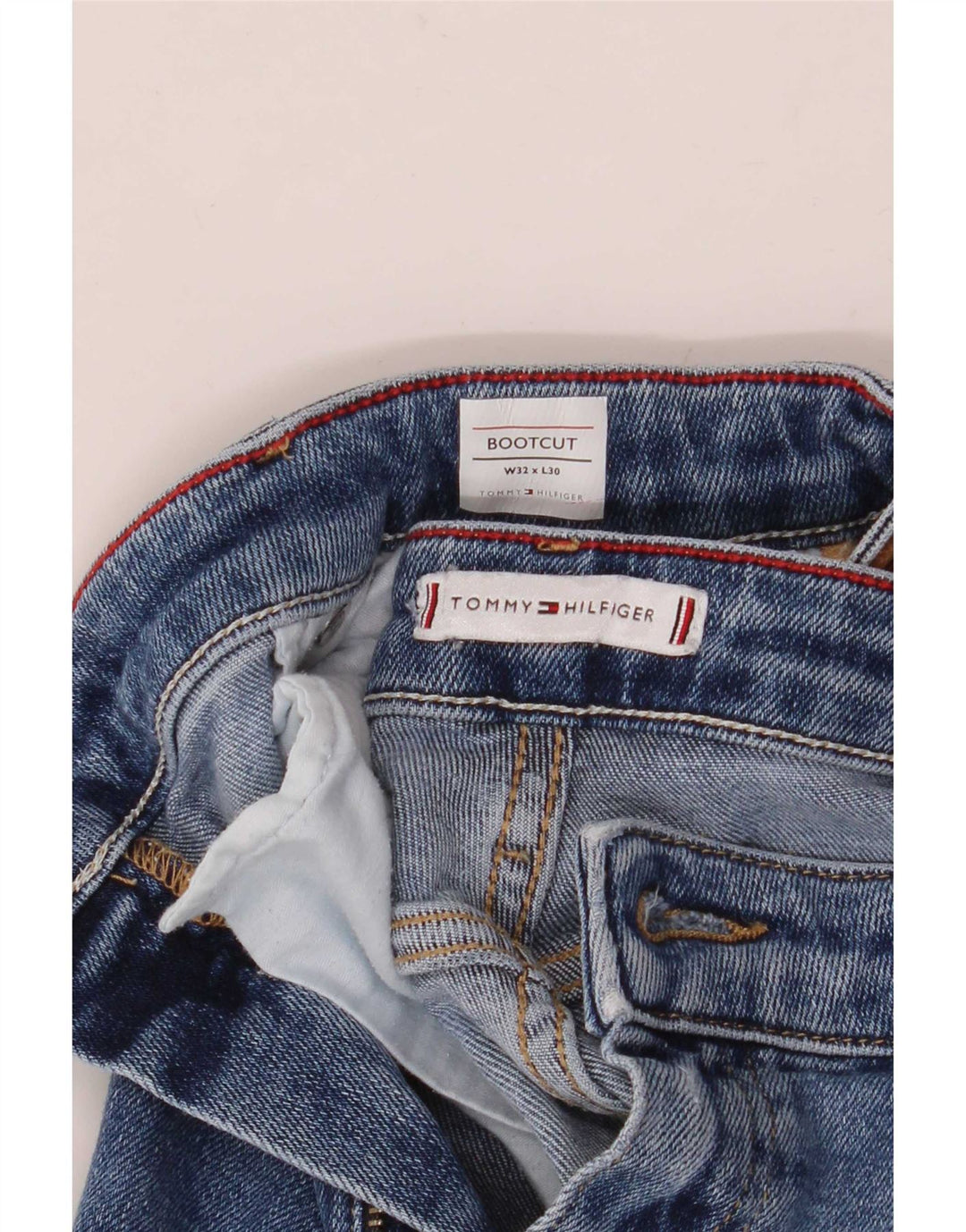 Tommy Hilfiger Dame Bootcut Jeans W32 L30 Blå