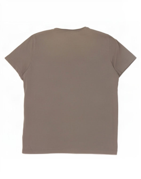 Mustang Herre Grafisk T-Shirt Top XL Grå Bomuld
