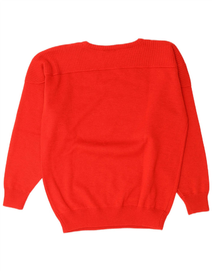 Castello Dame sweater med rund hals IT 54 2XL Rød polyakryl