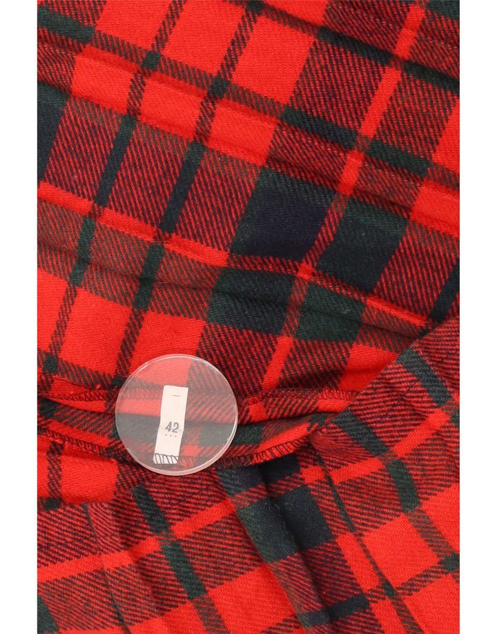 Vintage plisseret nederdel til kvinder IT 42 Medium W32 Rød Plaid