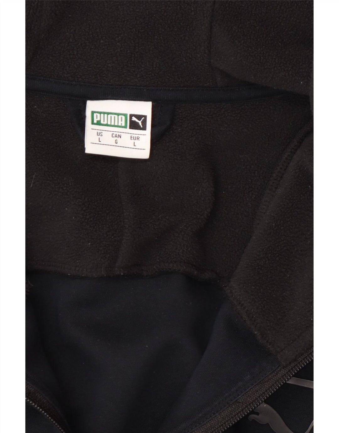 Puma Træningsdragt med hætte til mænd, topjakke, stor sort farveblok