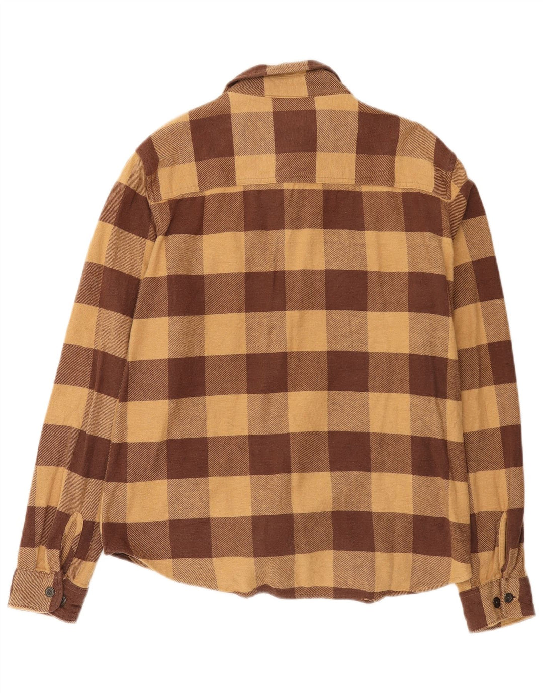 HUF Herre Flanelskjorte Stor brun Gingham Bomuld