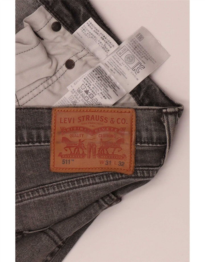 Levi's Herre 511 Slim Tapered Jeans W31 L27 Grå Bomuld