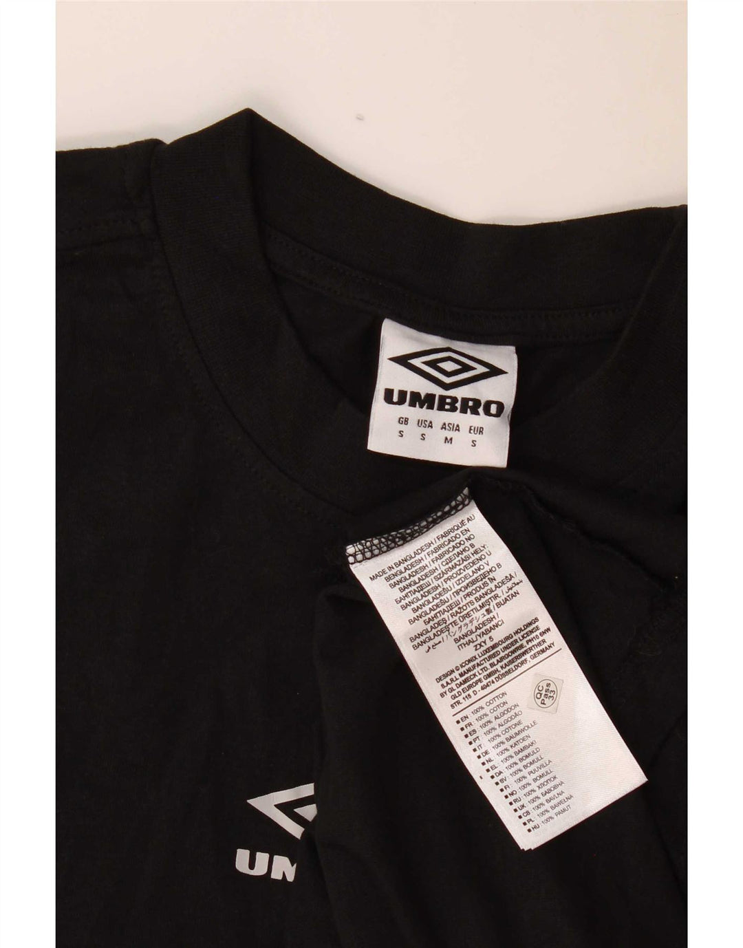 Umbro Herre Grafisk T-Shirt Top Lille Sort Bomuld