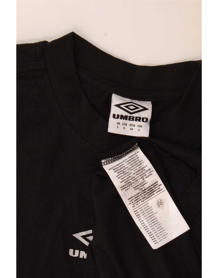 Umbro Herre Grafisk T-Shirt Top Lille Sort Bomuld